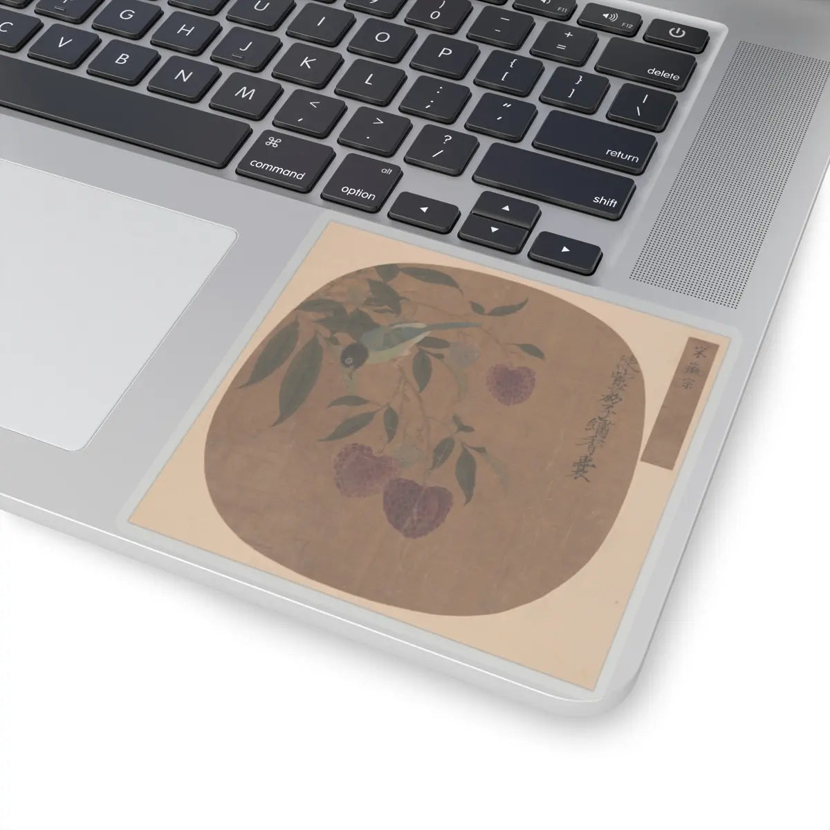 Unidentified artist - Purple Lichees and Bird - unknown - STICKER Vinyl Kiss-Cut Decal