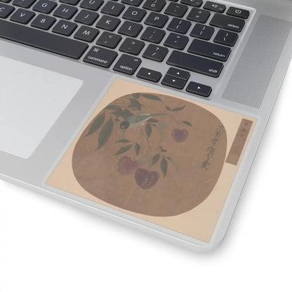 Unidentified artist - Purple Lichees and Bird - unknown - STICKER Vinyl Kiss-Cut Decal