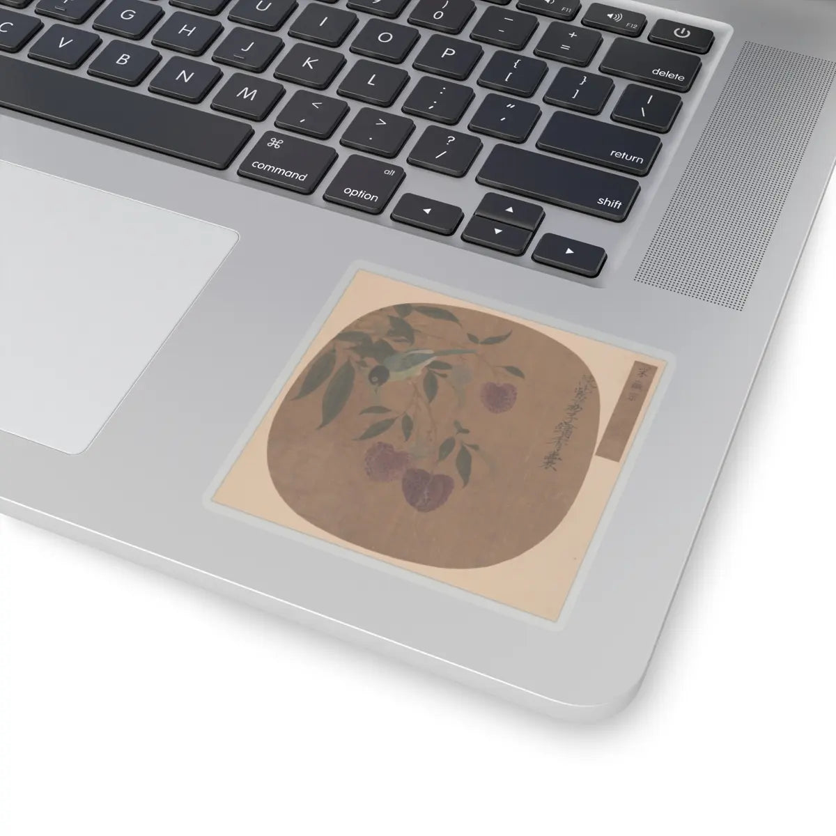 Unidentified artist - Purple Lichees and Bird - unknown - STICKER Vinyl Kiss-Cut Decal