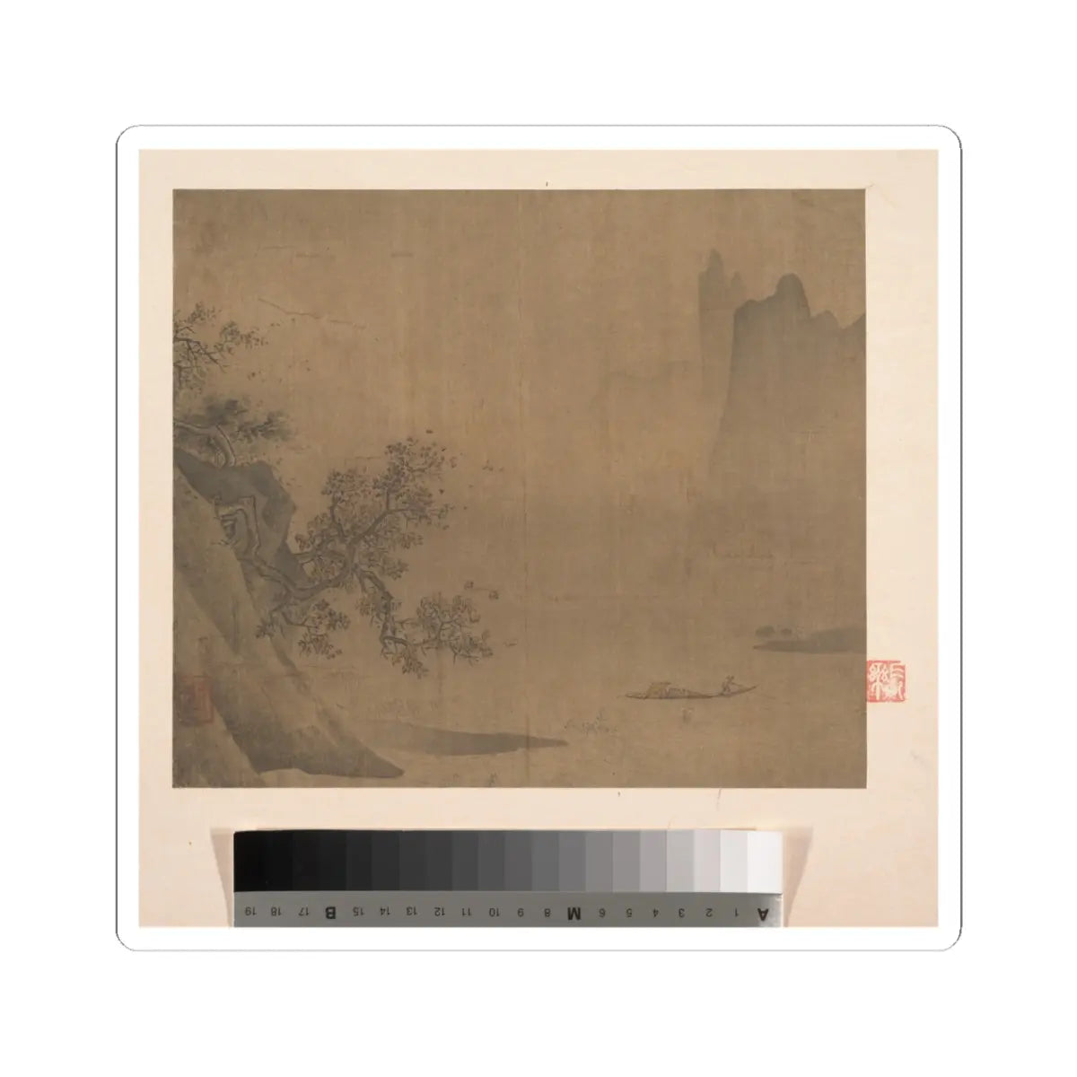Unidentified artist - Rainy Landscape - unknown - STICKER Vinyl Kiss-Cut Decal