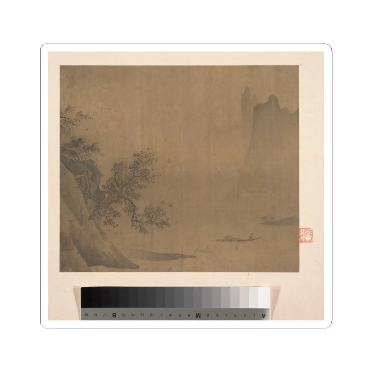 Unidentified artist - Rainy Landscape - unknown - STICKER Vinyl Kiss-Cut Decal