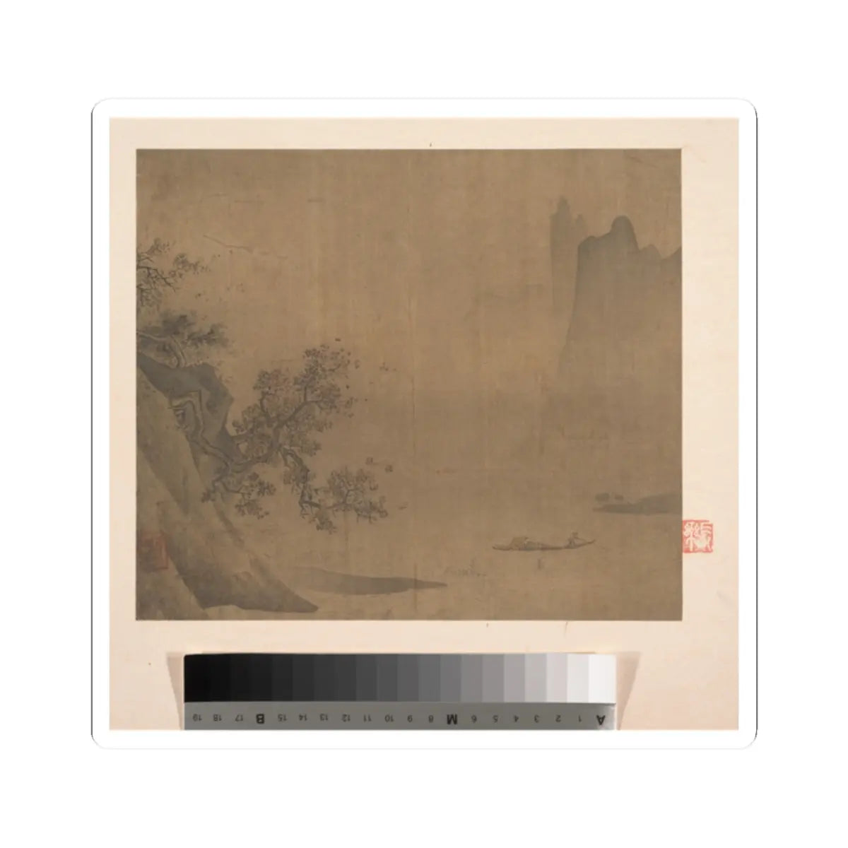 Unidentified artist - Rainy Landscape - unknown - STICKER Vinyl Kiss-Cut Decal