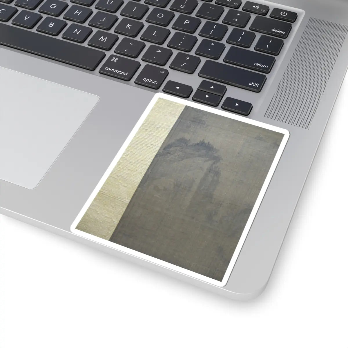 Unidentified artist - Rainy Landscape with Travelers - 15th century v7 - STICKER Vinyl Kiss-Cut Decal