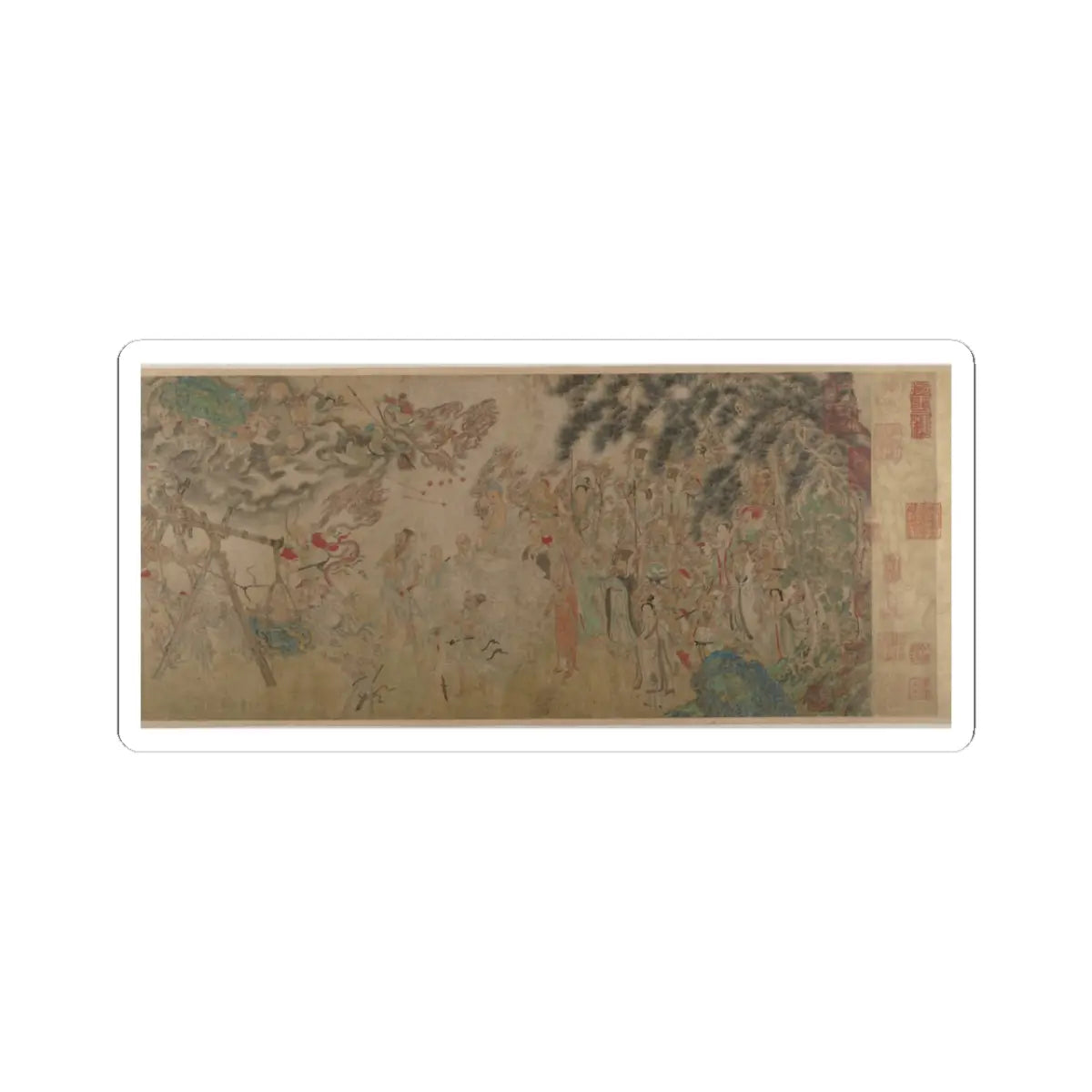 unidentified artist - Raising the Alms-Bowl - 17th–18th century v6 - STICKER Vinyl Kiss-Cut Decal