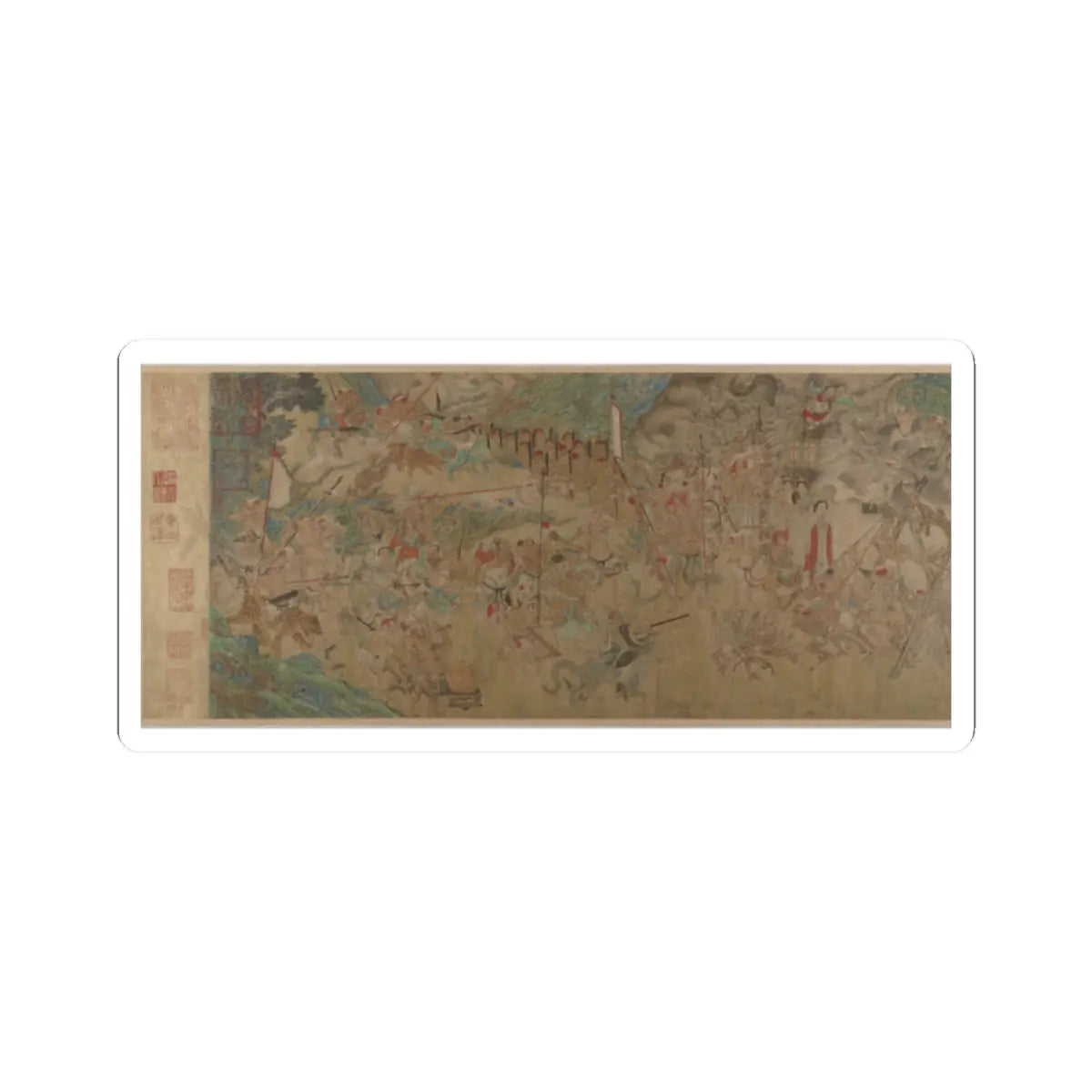 unidentified artist - Raising the Alms-Bowl - 17th–18th century v7 - STICKER Vinyl Kiss-Cut Decal