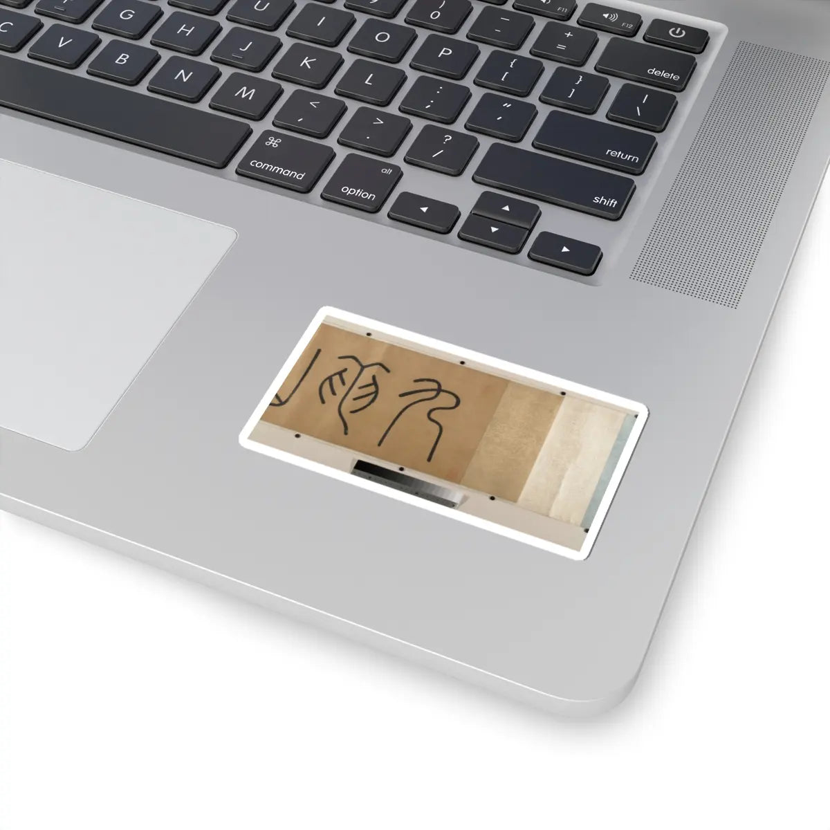 Unidentified artist - River Landscape with Thirteen Inscriptions - unknown v4 - STICKER Vinyl Kiss-Cut Decal