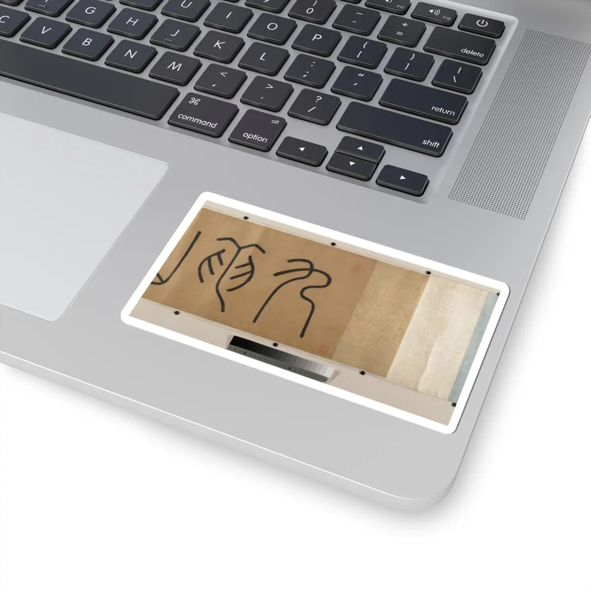 Unidentified artist - River Landscape with Thirteen Inscriptions - unknown v4 - STICKER Vinyl Kiss-Cut Decal