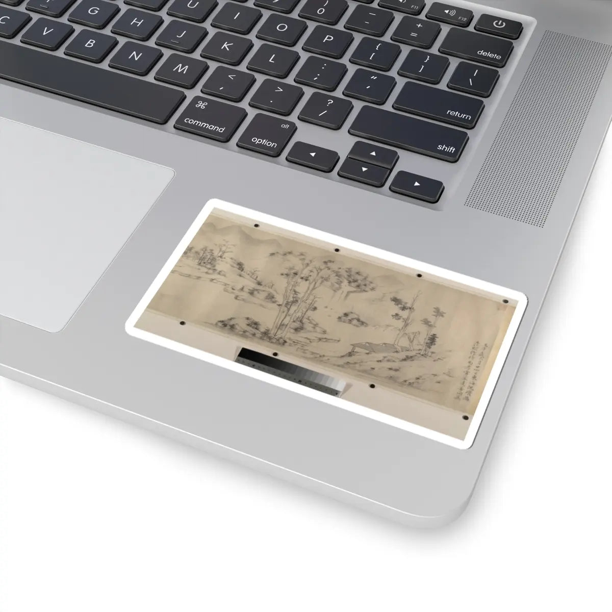 Unidentified artist - River Landscape with Thirteen Inscriptions - unknown v6 - STICKER Vinyl Kiss-Cut Decal