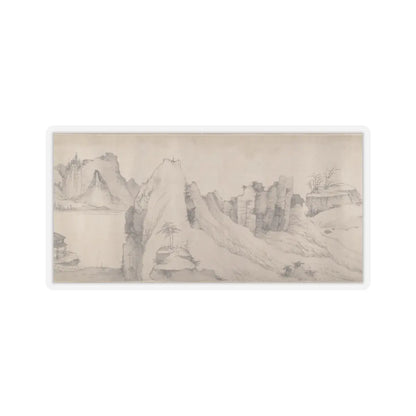 Unidentified artist - River Scene in Winter - dated 1661 v1 - STICKER Vinyl Kiss-Cut Decal