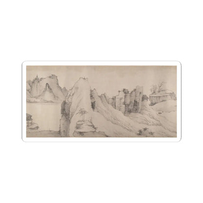 Unidentified artist - River Scene in Winter - dated 1661 v10 - STICKER Vinyl Kiss-Cut Decal