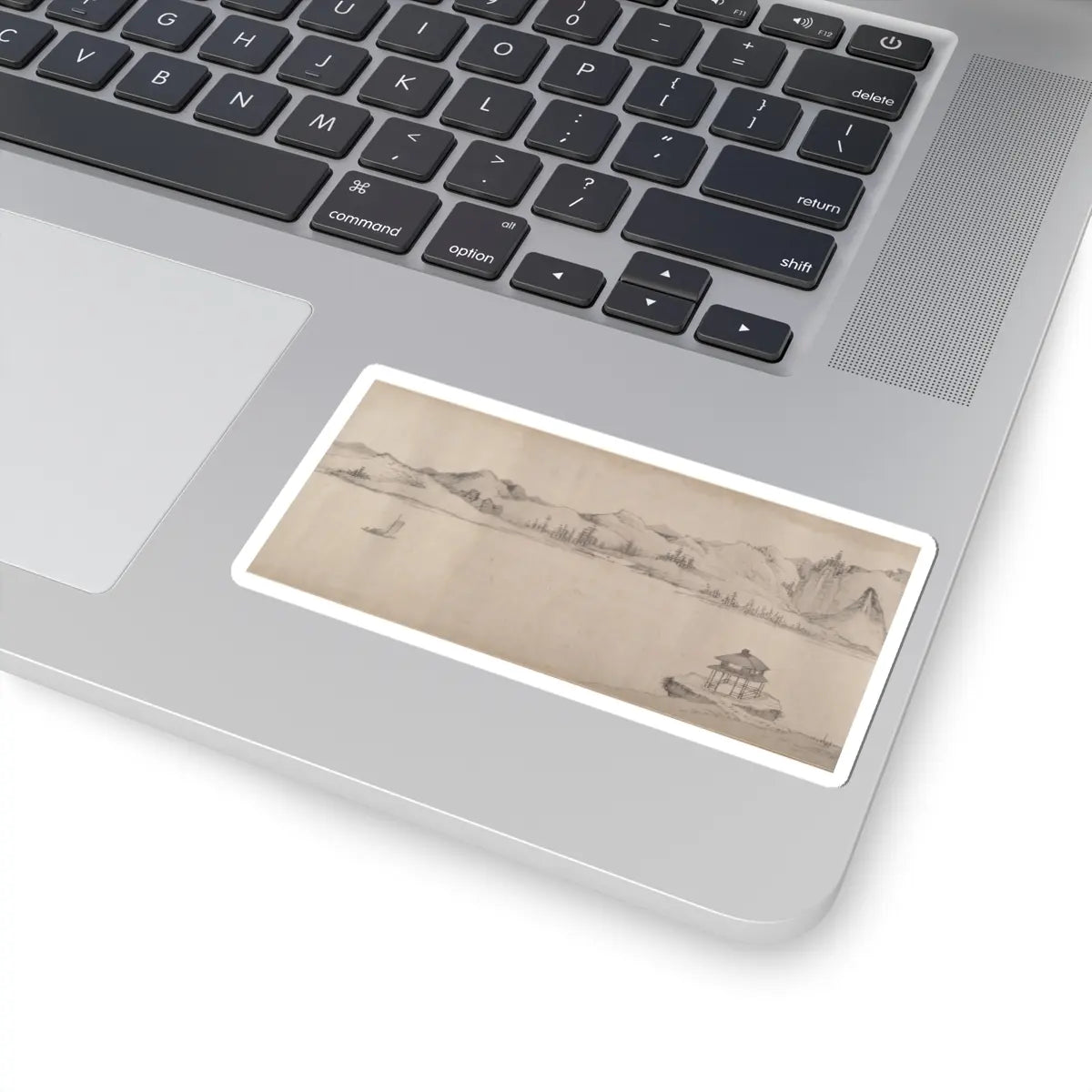 Unidentified artist - River Scene in Winter - dated 1661 v11 - STICKER Vinyl Kiss-Cut Decal