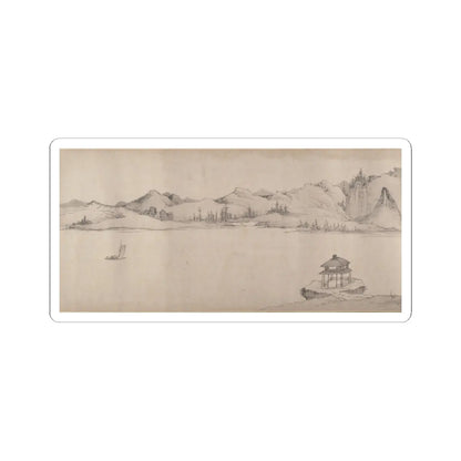 Unidentified artist - River Scene in Winter - dated 1661 v11 - STICKER Vinyl Kiss-Cut Decal