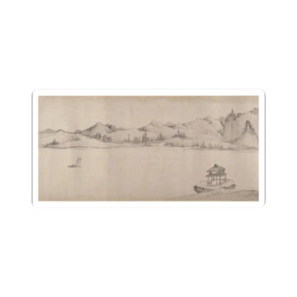 Unidentified artist - River Scene in Winter - dated 1661 v11 - STICKER Vinyl Kiss-Cut Decal