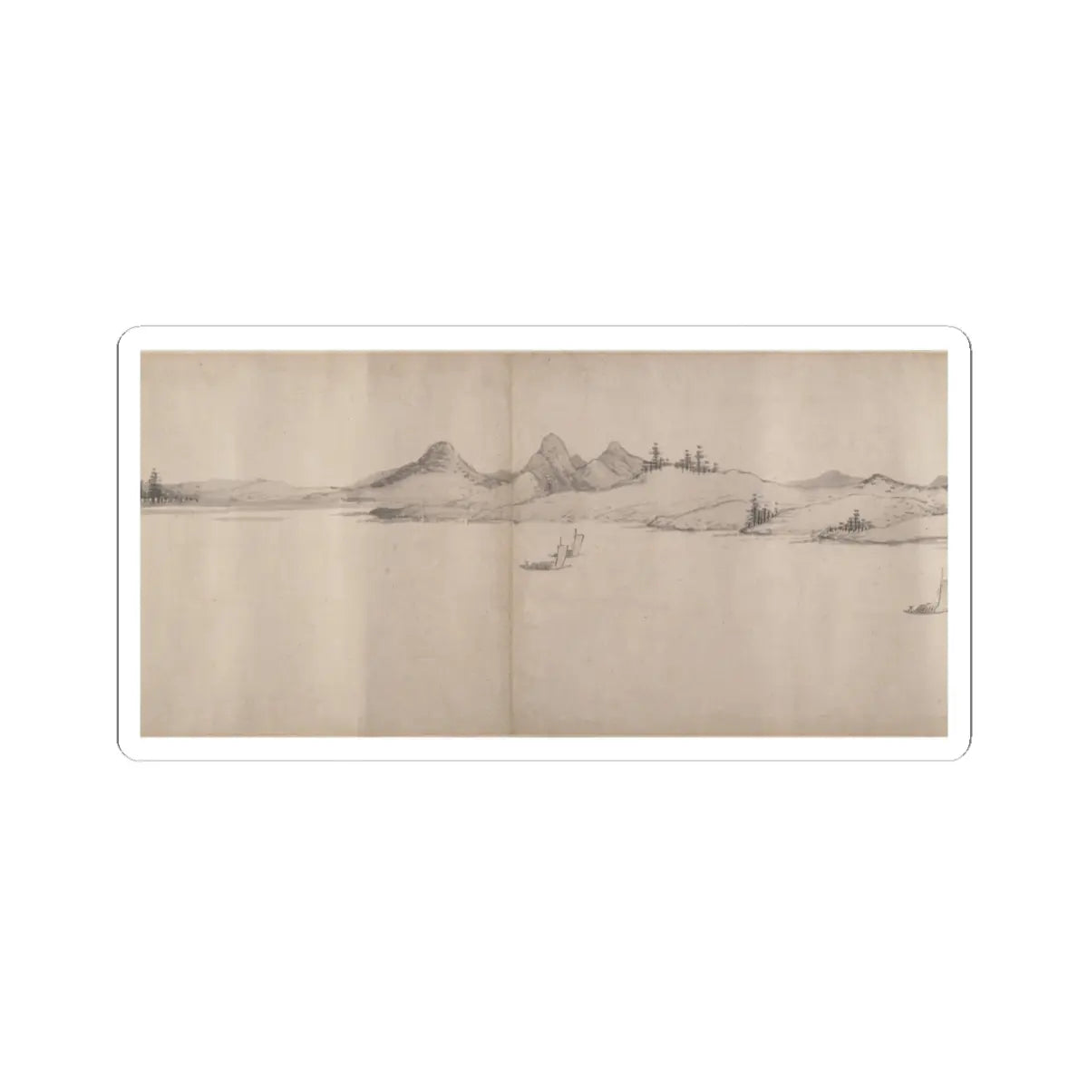 Unidentified artist - River Scene in Winter - dated 1661 v12 - STICKER Vinyl Kiss-Cut Decal