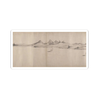 Unidentified artist - River Scene in Winter - dated 1661 v12 - STICKER Vinyl Kiss-Cut Decal