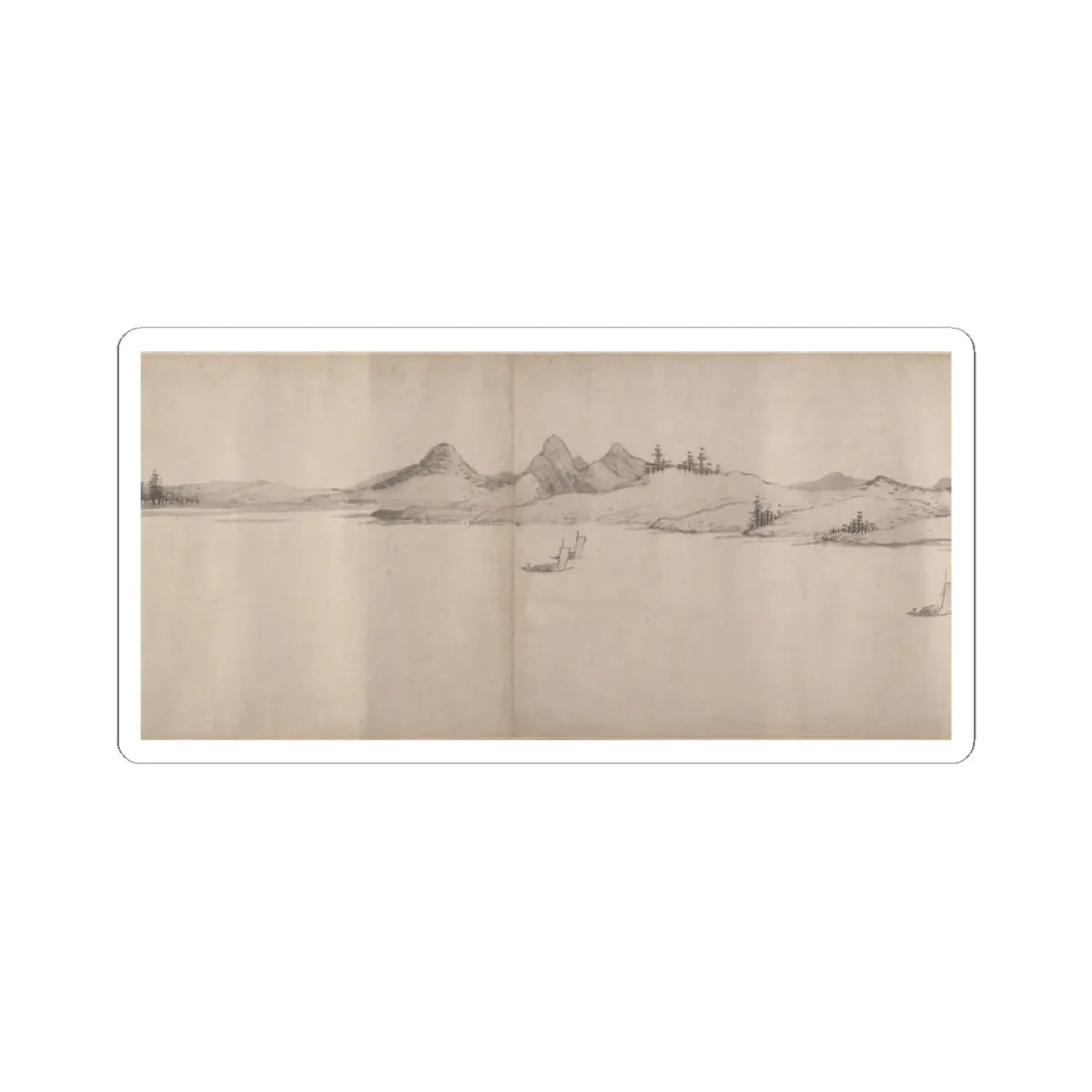 Unidentified artist - River Scene in Winter - dated 1661 v12 - STICKER Vinyl Kiss-Cut Decal