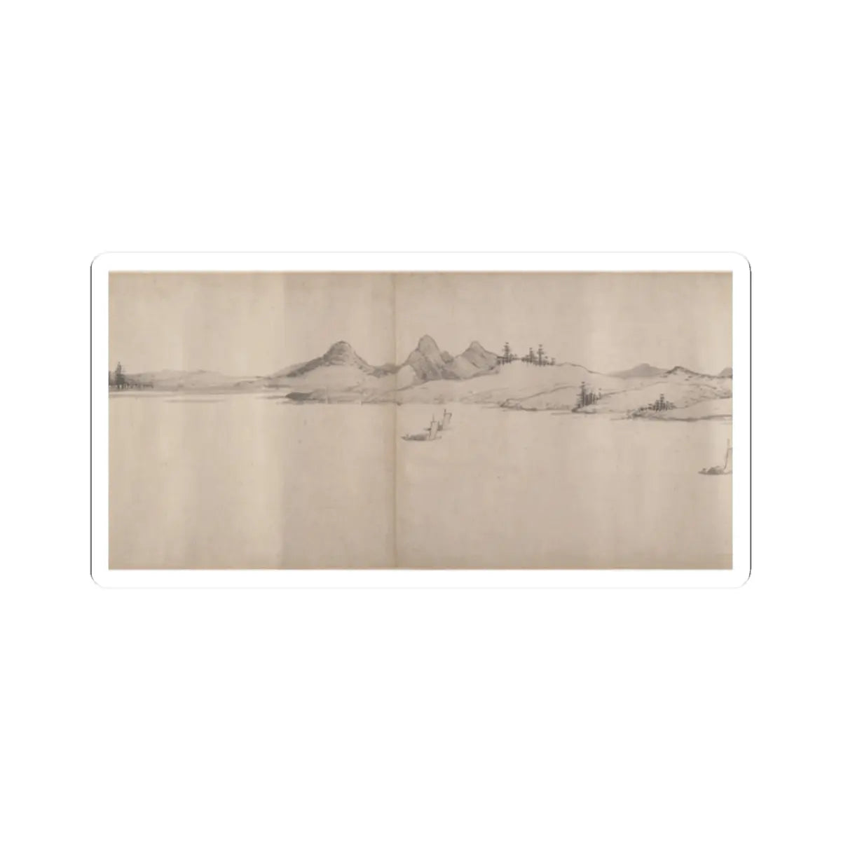 Unidentified artist - River Scene in Winter - dated 1661 v12 - STICKER Vinyl Kiss-Cut Decal