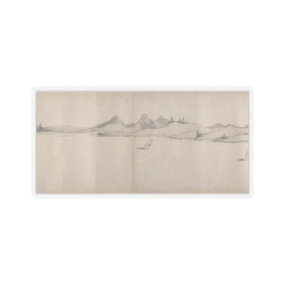 Unidentified artist - River Scene in Winter - dated 1661 v12 - STICKER Vinyl Kiss-Cut Decal