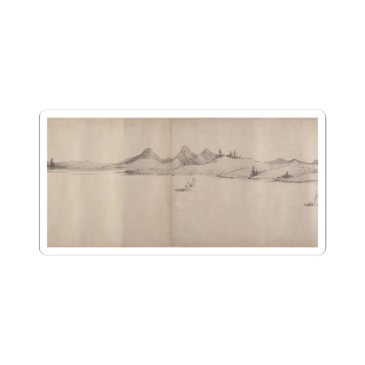 Unidentified artist - River Scene in Winter - dated 1661 v12 - STICKER Vinyl Kiss-Cut Decal