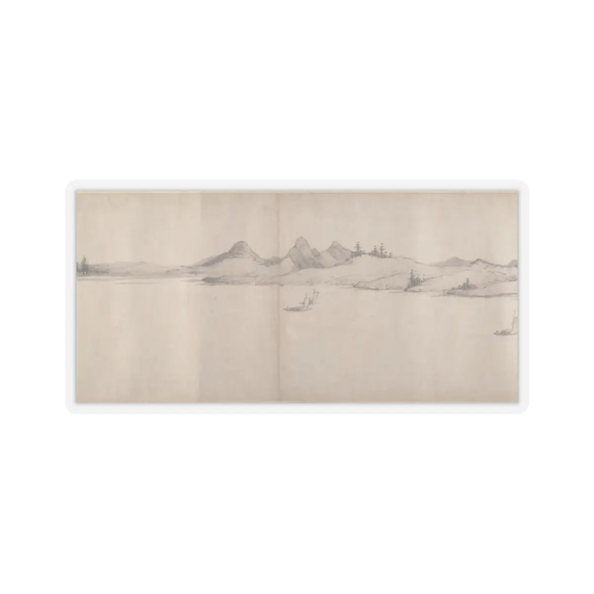 Unidentified artist - River Scene in Winter - dated 1661 v12 - STICKER Vinyl Kiss-Cut Decal