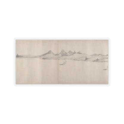 Unidentified artist - River Scene in Winter - dated 1661 v12 - STICKER Vinyl Kiss-Cut Decal