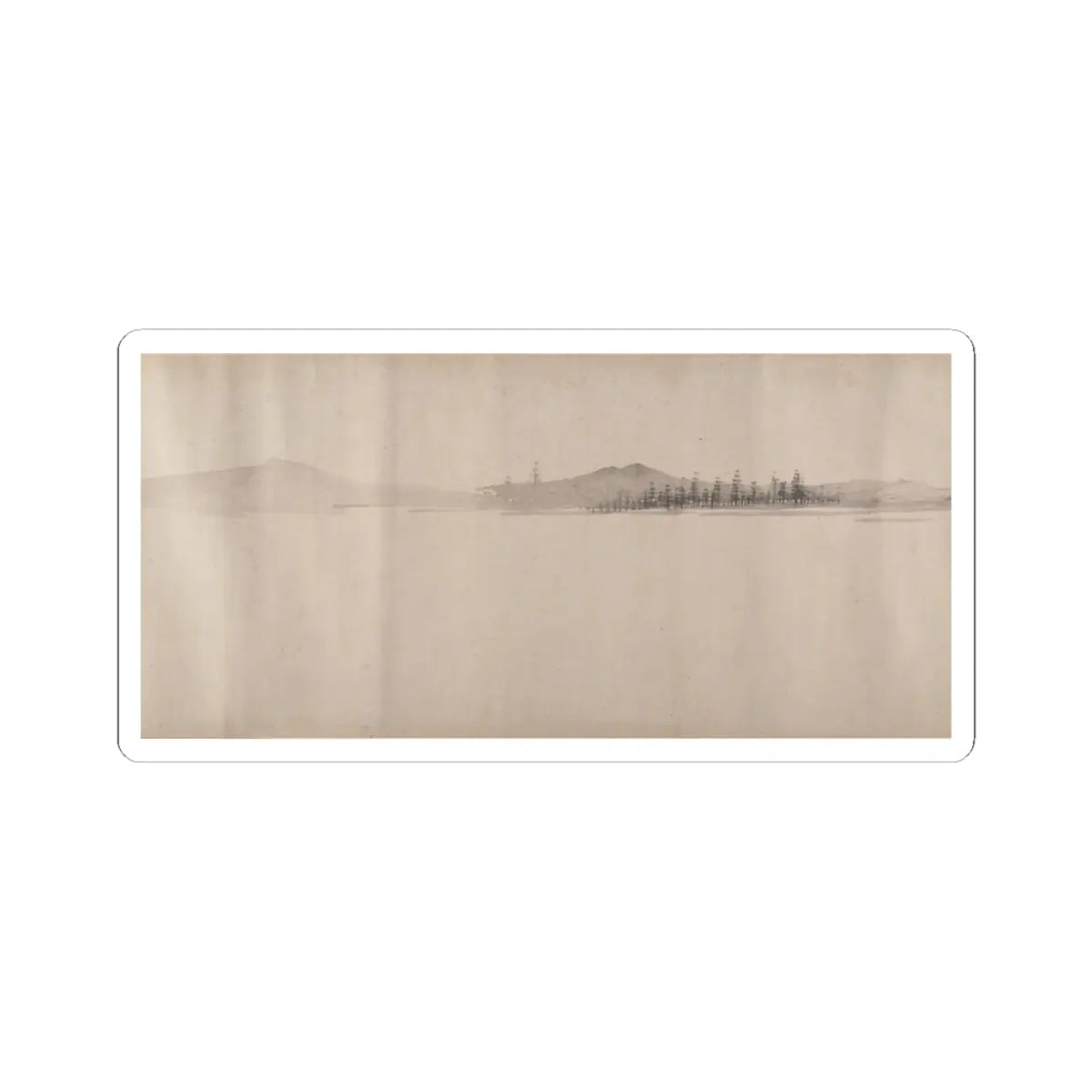 Unidentified artist - River Scene in Winter - dated 1661 v13 - STICKER Vinyl Kiss-Cut Decal