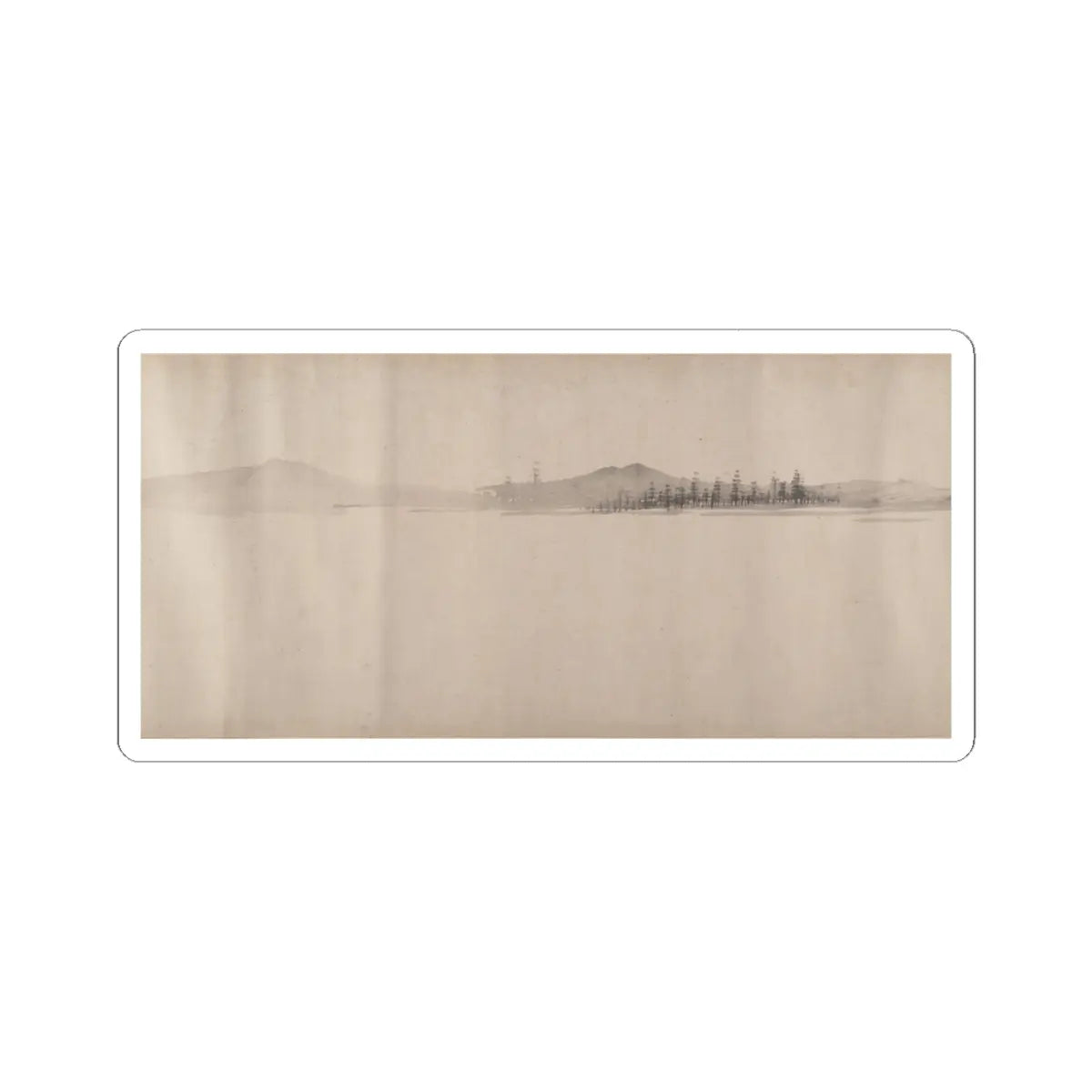 Unidentified artist - River Scene in Winter - dated 1661 v13 - STICKER Vinyl Kiss-Cut Decal