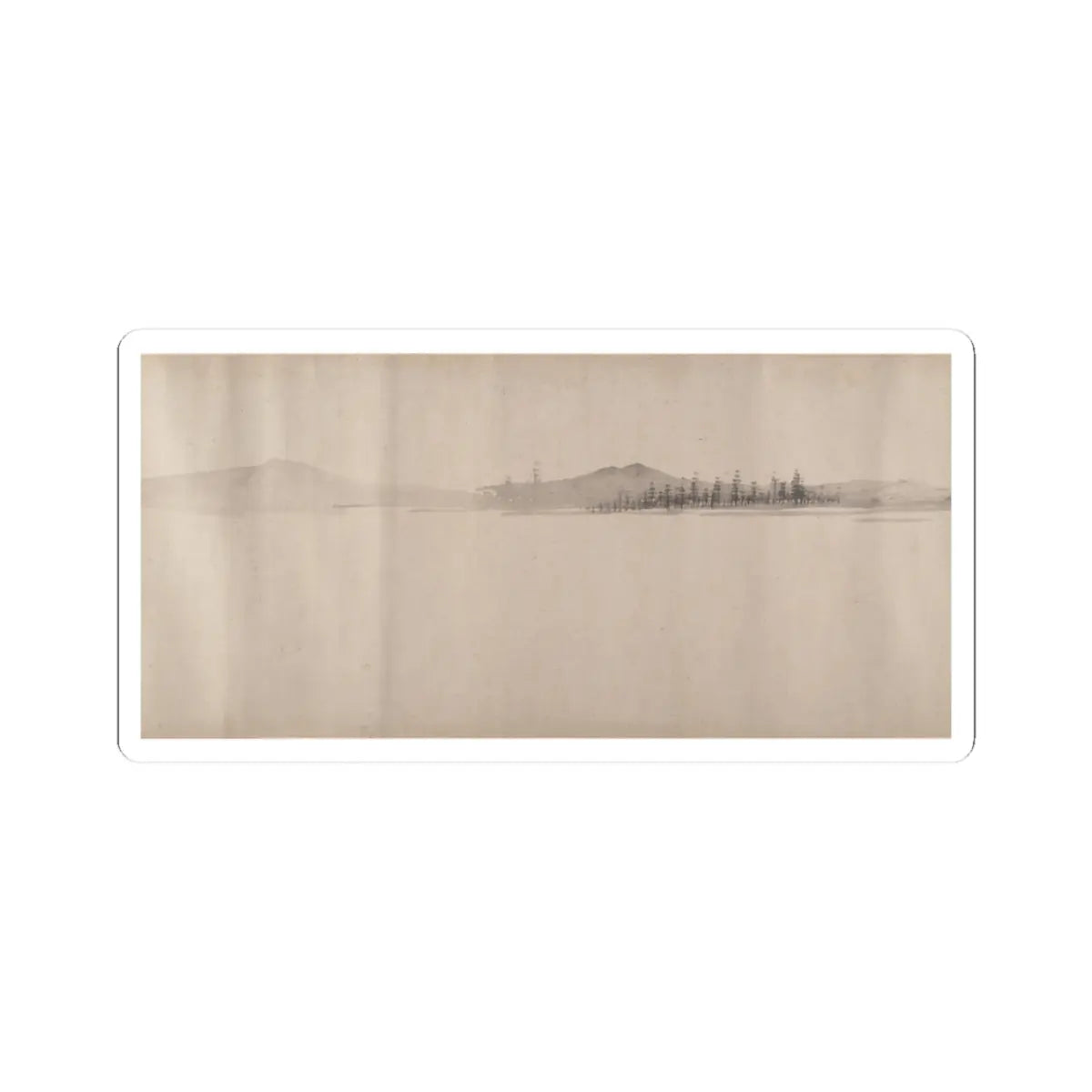 Unidentified artist - River Scene in Winter - dated 1661 v13 - STICKER Vinyl Kiss-Cut Decal