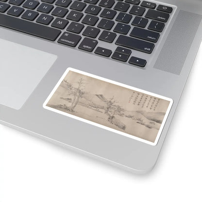 Unidentified artist - River Scene in Winter - dated 1661 v8 - STICKER Vinyl Kiss-Cut Decal
