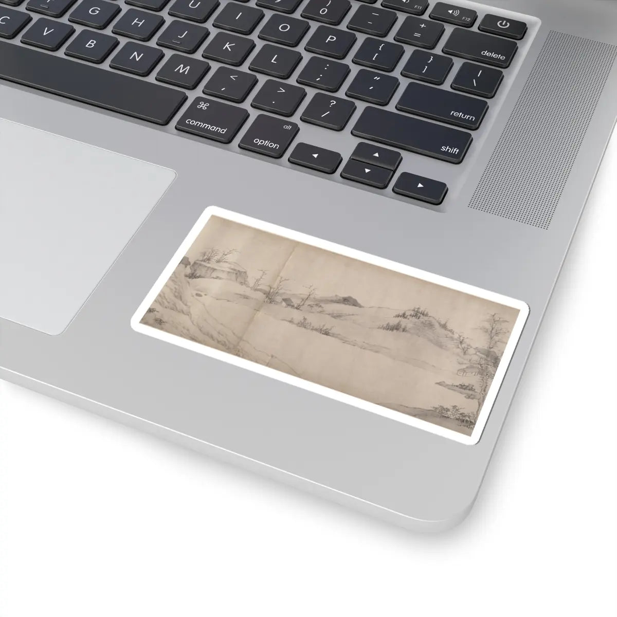 Unidentified artist - River Scene in Winter - dated 1661 v9 - STICKER Vinyl Kiss-Cut Decal