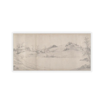 Unidentified artist - River Scene in Winter - dated 1661 v9 - STICKER Vinyl Kiss-Cut Decal