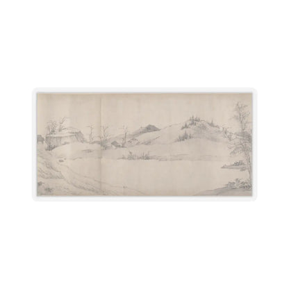 Unidentified artist - River Scene in Winter - dated 1661 v9 - STICKER Vinyl Kiss-Cut Decal