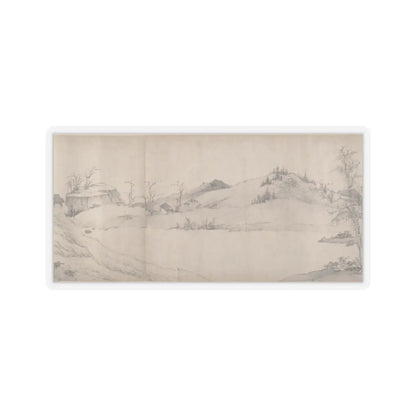 Unidentified artist - River Scene in Winter - dated 1661 v9 - STICKER Vinyl Kiss-Cut Decal