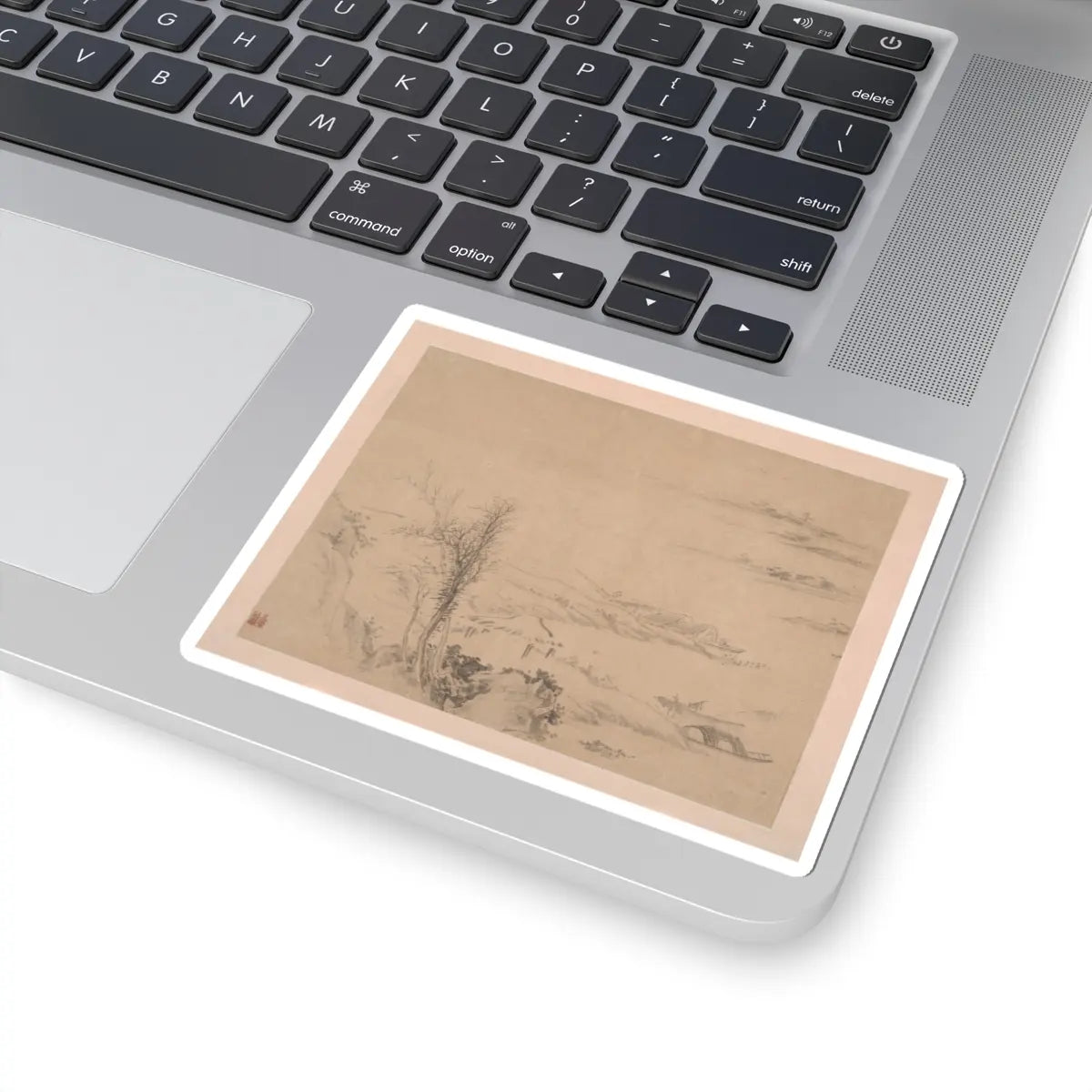 Unidentified artist - River Scene - unknown - STICKER Vinyl Kiss-Cut Decal