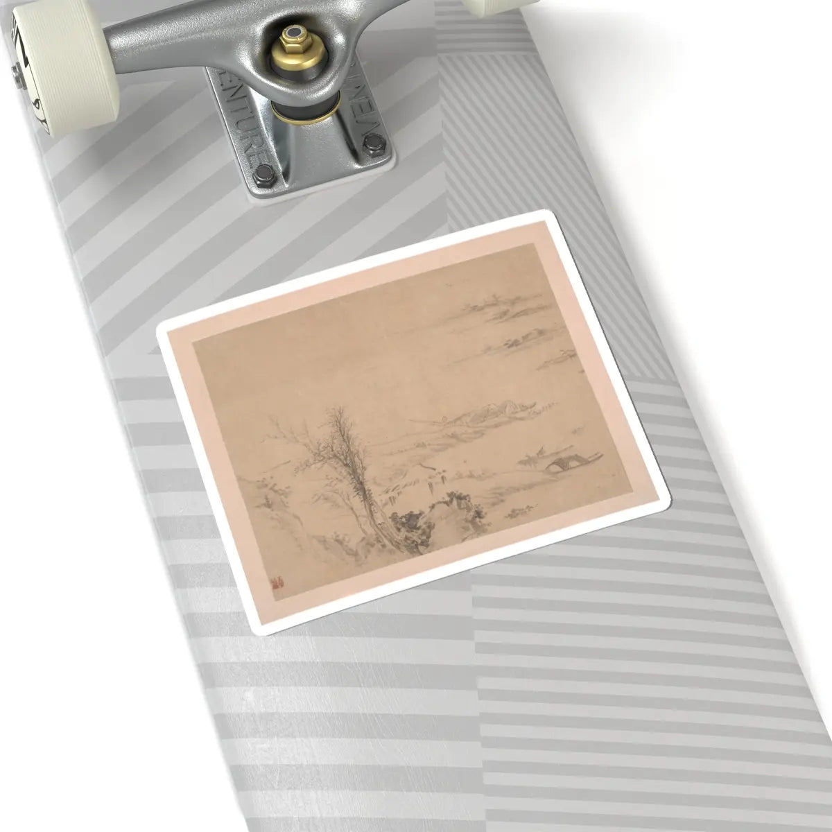 Unidentified artist - River Scene - unknown - STICKER Vinyl Kiss-Cut Decal