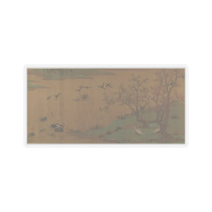Unidentified artist - River Scene with Birds and Bamboo - unknown v7 - STICKER Vinyl Kiss-Cut Decal