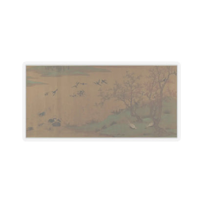 Unidentified artist - River Scene with Birds and Bamboo - unknown v7 - STICKER Vinyl Kiss-Cut Decal