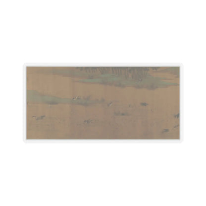 Unidentified artist - River Scene with Birds and Bamboo - unknown v8 - STICKER Vinyl Kiss-Cut Decal