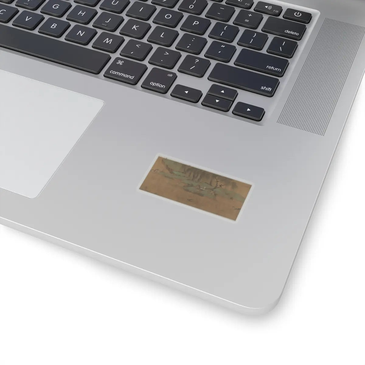 Unidentified artist - River Scene with Birds and Bamboo - unknown v9 - STICKER Vinyl Kiss-Cut Decal