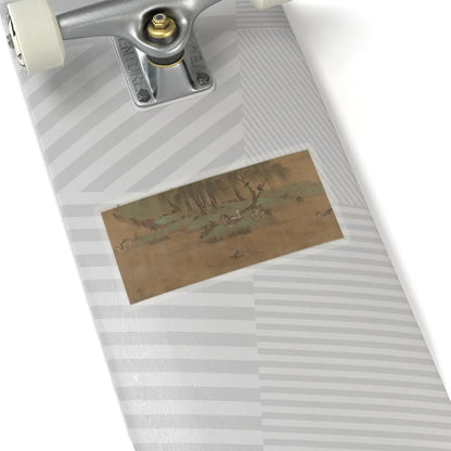 Unidentified artist - River Scene with Birds and Bamboo - unknown v9 - STICKER Vinyl Kiss-Cut Decal
