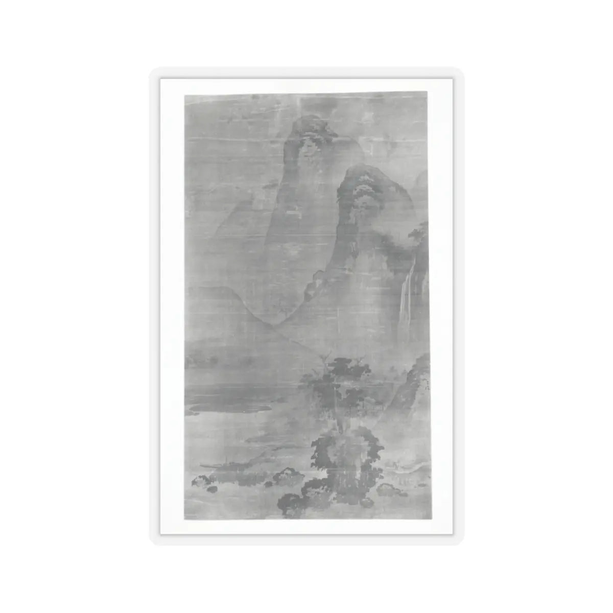 Unidentified artist - River Valley in Mist in the Zen Manner - 14th–15th century - STICKER Vinyl Kiss-Cut Decal