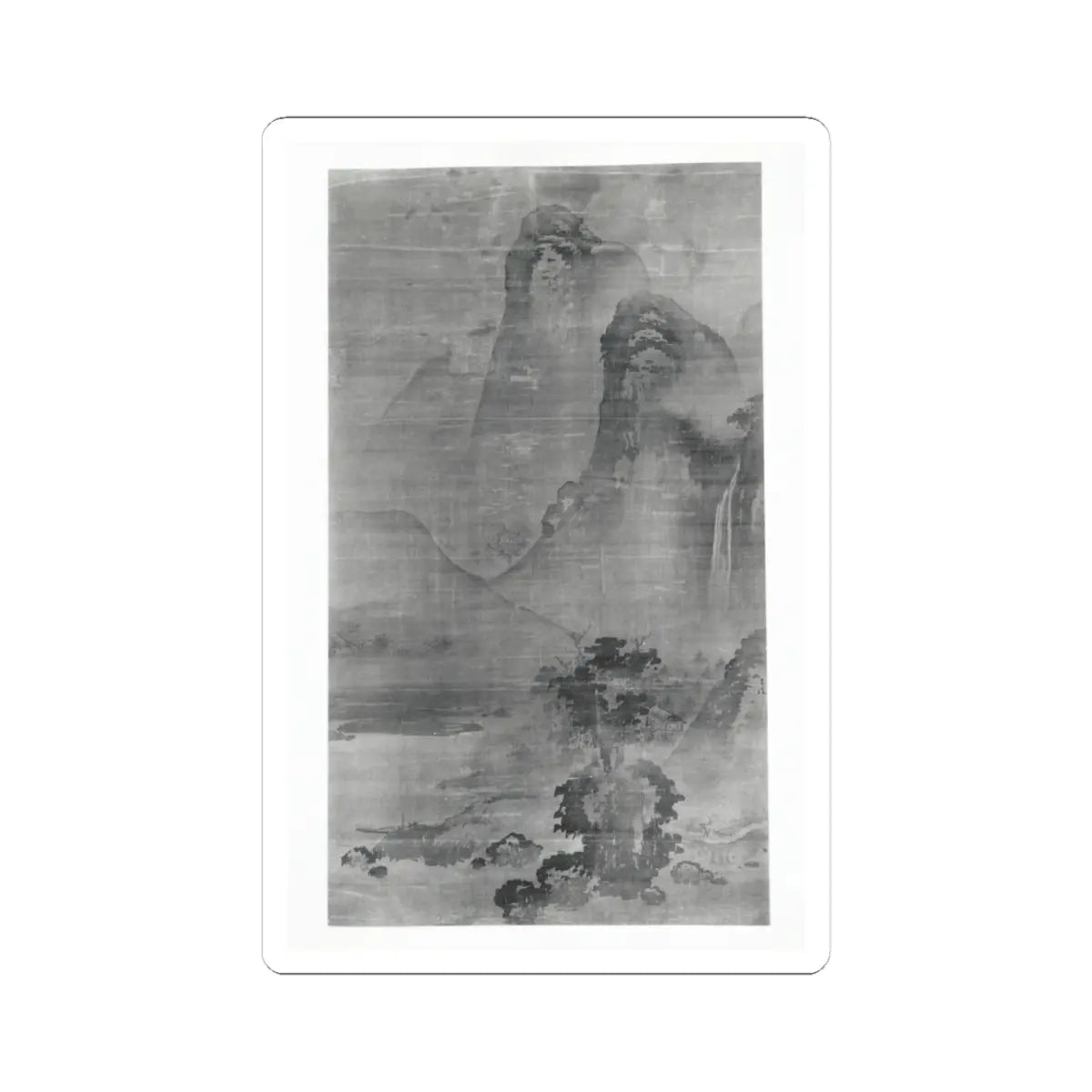 Unidentified artist - River Valley in Mist in the Zen Manner - 14th–15th century - STICKER Vinyl Kiss-Cut Decal