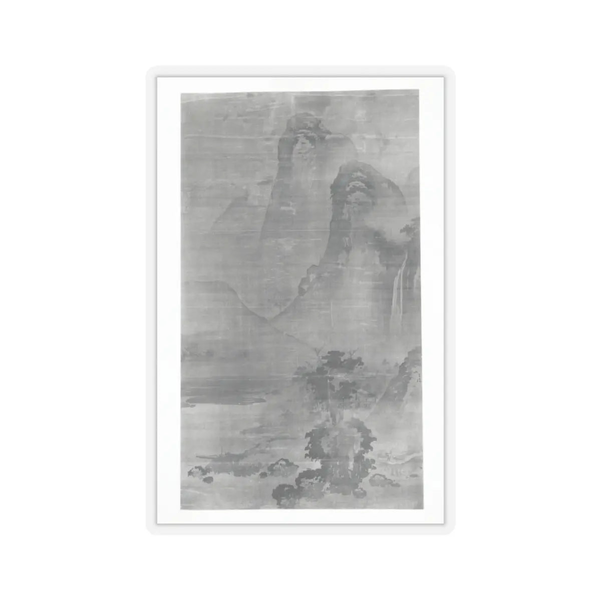 Unidentified artist - River Valley in Mist in the Zen Manner - 14th–15th century - STICKER Vinyl Kiss-Cut Decal