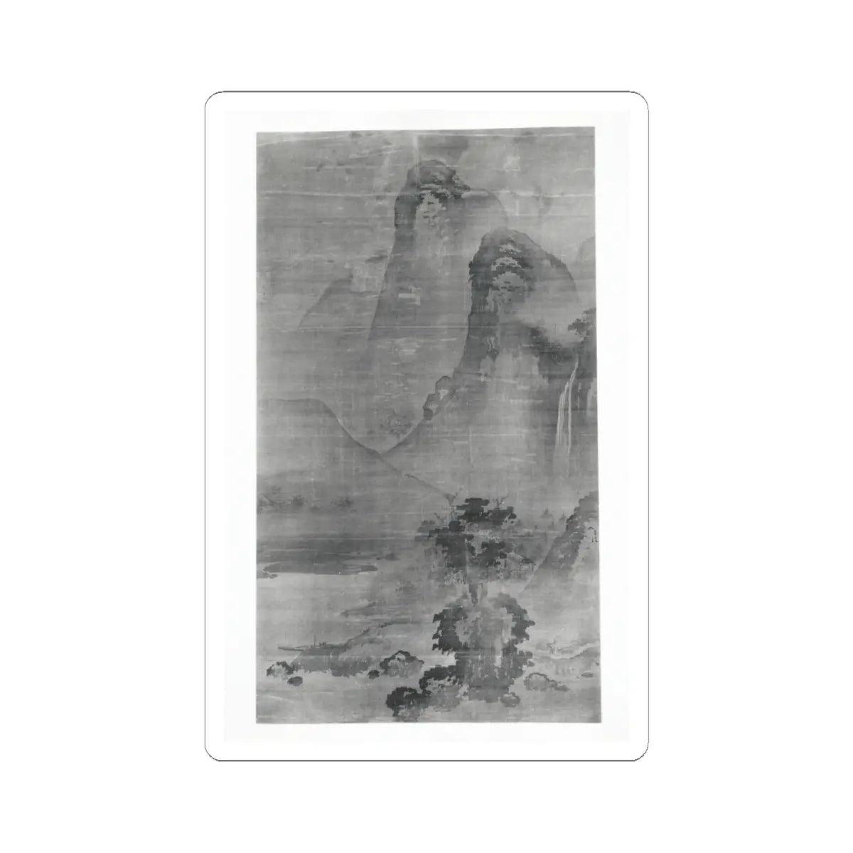 Unidentified artist - River Valley in Mist in the Zen Manner - 14th–15th century - STICKER Vinyl Kiss-Cut Decal
