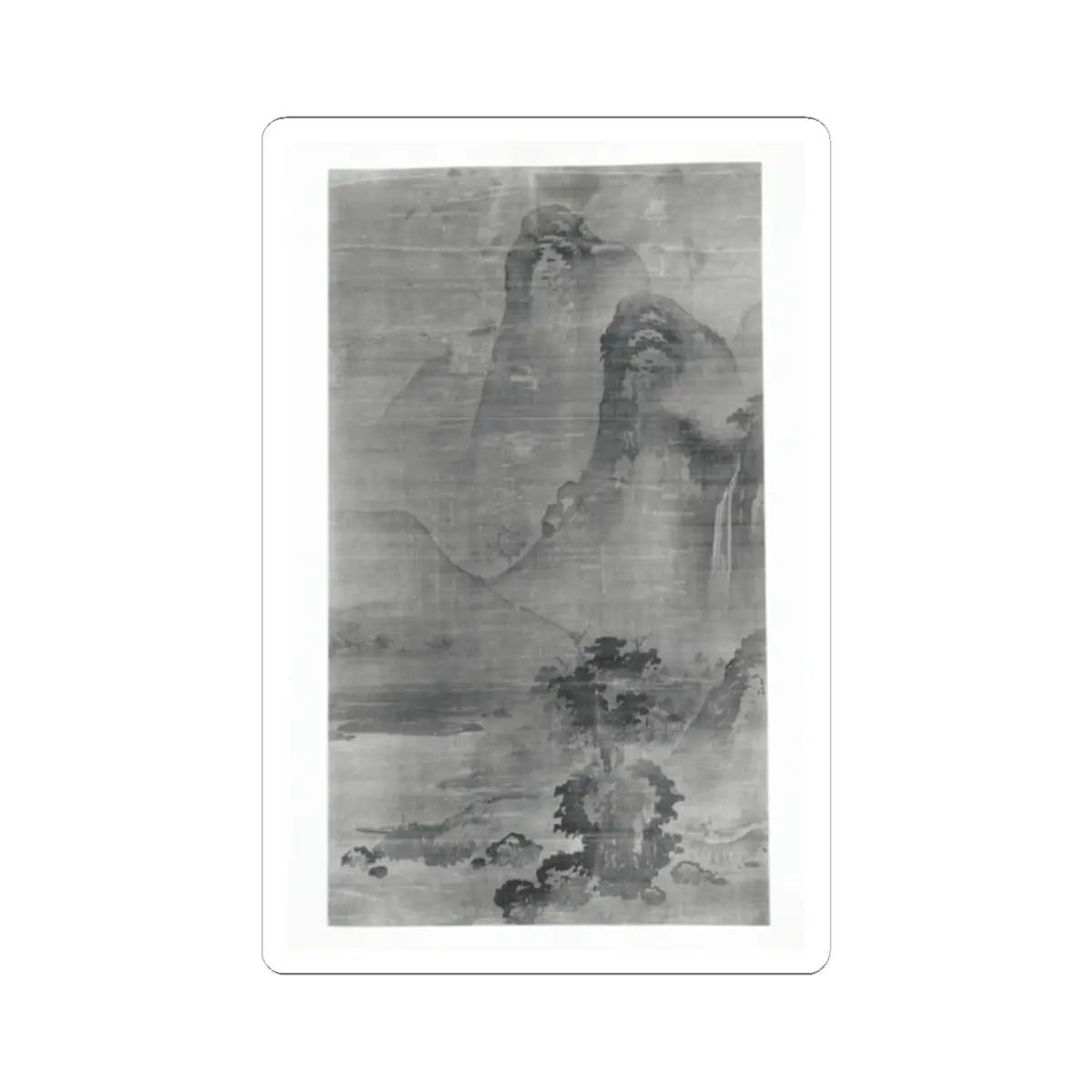 Unidentified artist - River Valley in Mist in the Zen Manner - 14th–15th century - STICKER Vinyl Kiss-Cut Decal