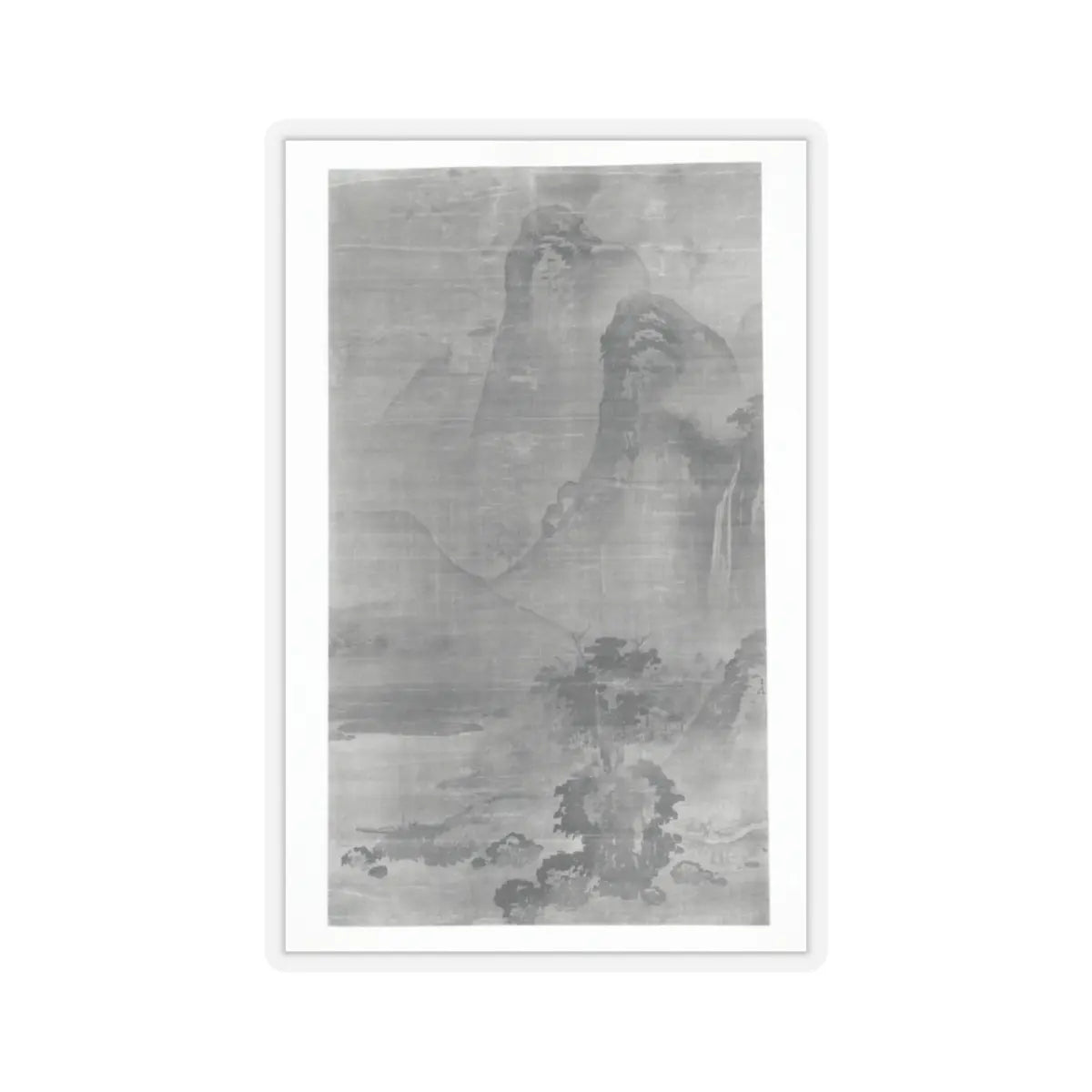 Unidentified artist - River Valley in Mist in the Zen Manner - 14th–15th century - STICKER Vinyl Kiss-Cut Decal