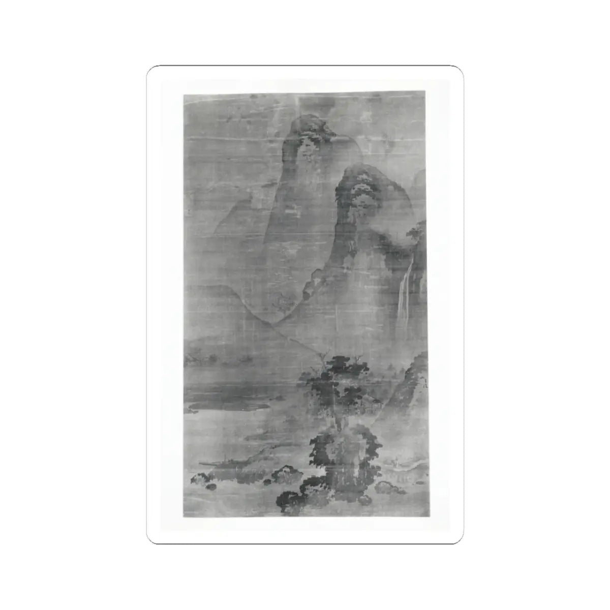 Unidentified artist - River Valley in Mist in the Zen Manner - 14th–15th century - STICKER Vinyl Kiss-Cut Decal
