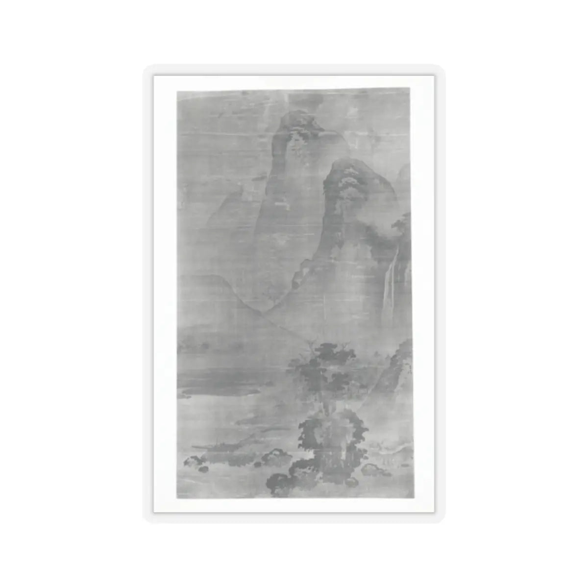 Unidentified artist - River Valley in Mist in the Zen Manner - 14th–15th century - STICKER Vinyl Kiss-Cut Decal