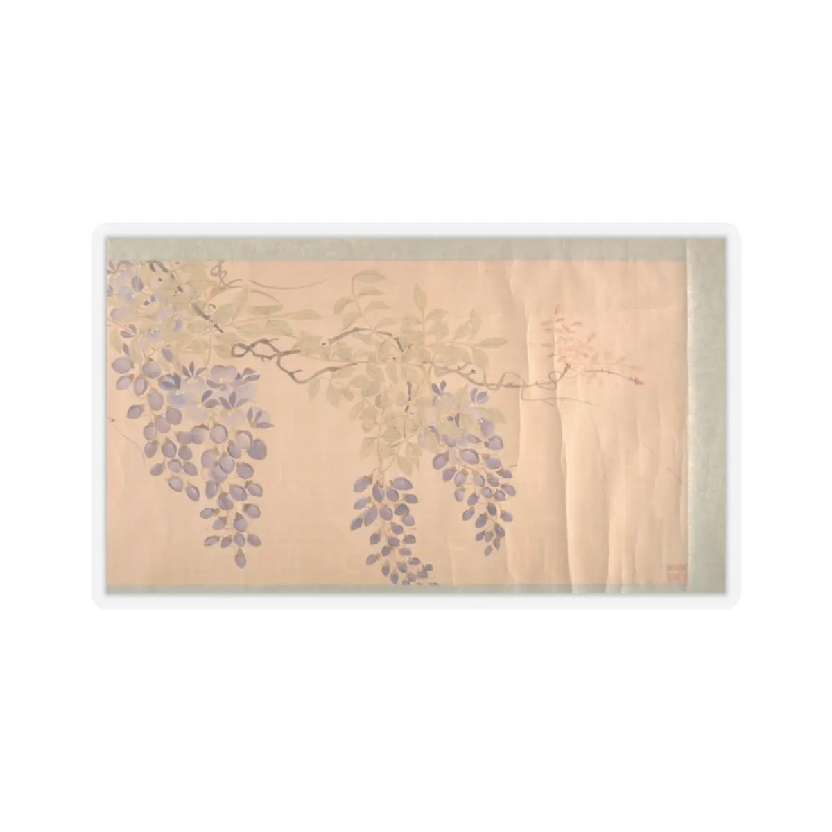 Unidentified artist - Roses and Wisteria - probably 18th–19th century v2 - STICKER Vinyl Kiss-Cut Decal
