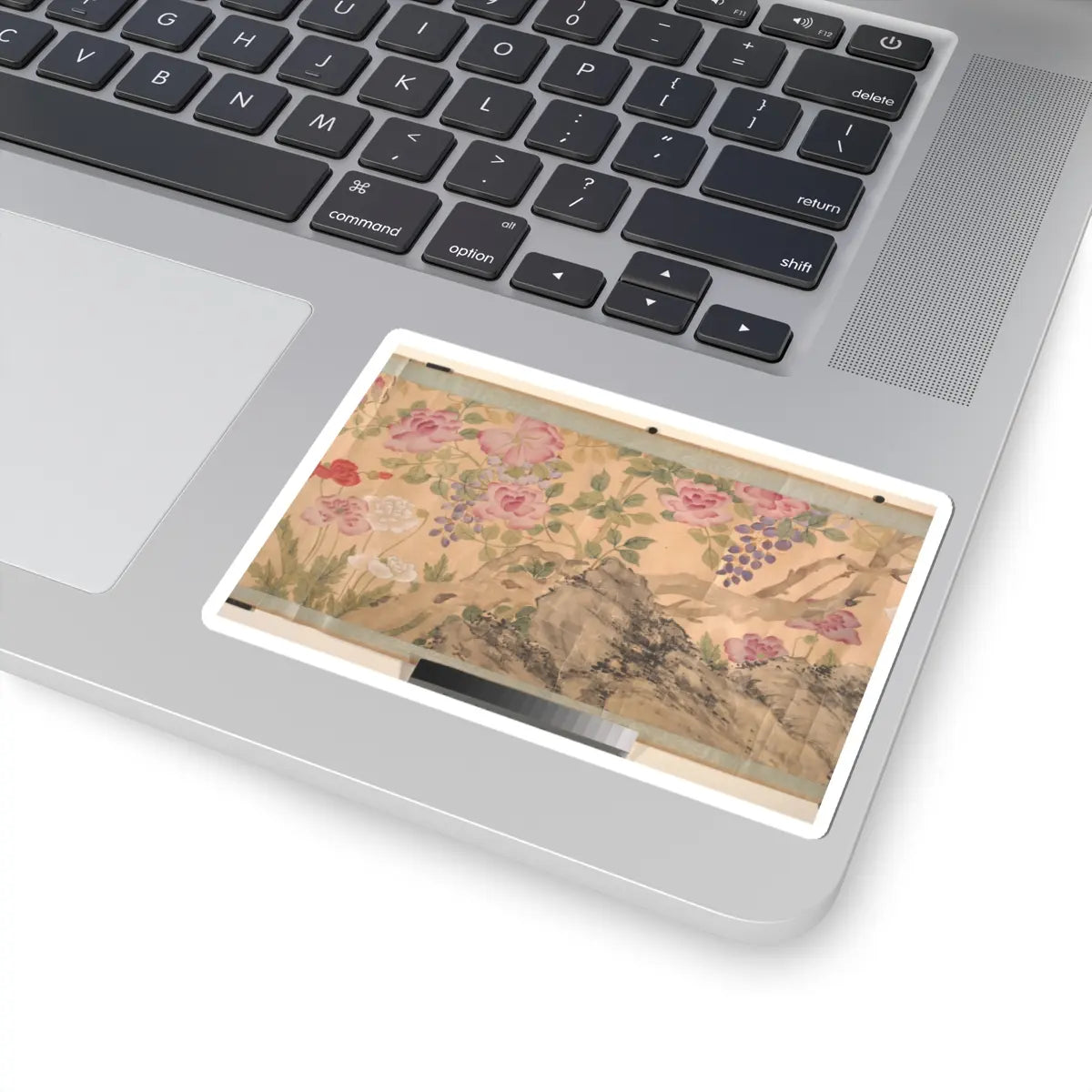 Unidentified artist - Roses and Wisteria - probably 18th–19th century v6 - STICKER Vinyl Kiss-Cut Decal